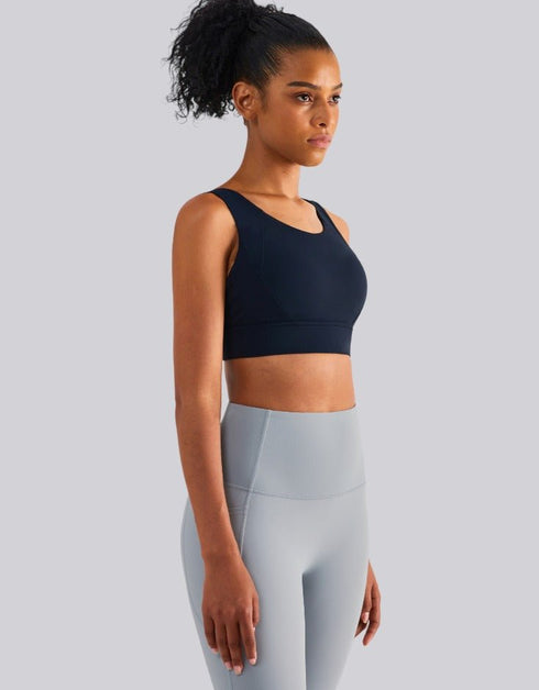 High Impact Sports Bra - Fixed Cups - Black
