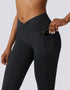 Women's Athletic Yoga Set - Long-Sleeve Crop Top Sports Jacket & Leggings