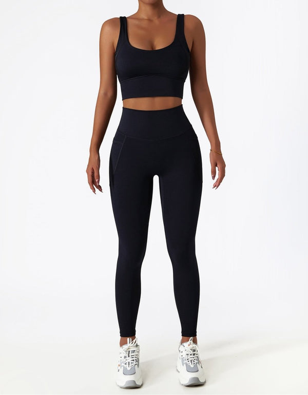 Women's High-Waisted Full-Length Leggings - Black