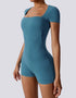 Women's Shorts Jumpsuit - Yoga, Gym, Activewear - Peacock Blue