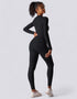 Zipped Jumpsuit Full Length Arms & Legs - Black
