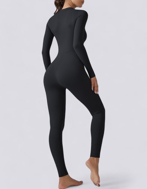 Zipped Jumpsuit Full Length Arms & Legs - Black