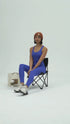 Ladies Active Wear Jumpsuit – Yoga Gym Fitness Dance - Blue