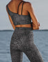 Womens Active Set - Leopard Print - Grape